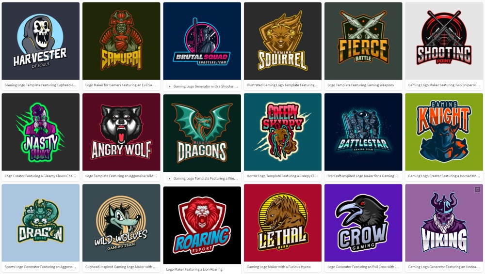 GAMING LOGO MAKER ONLINE Template