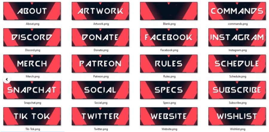 Free Twitch Panels - Maker and Templates