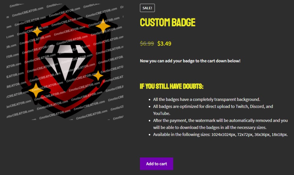 Crown Sub Badges for Twitch, Discord Emotes