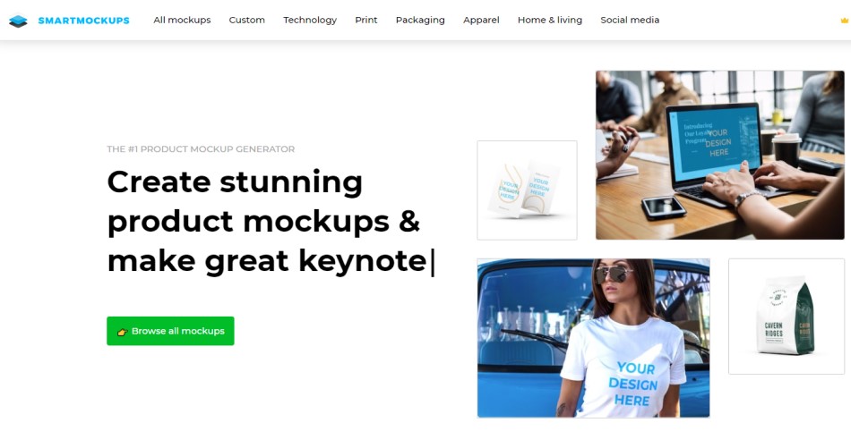 Create stunning product mockups easily and online - Smartmockups