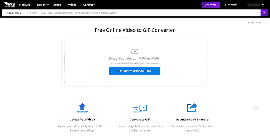 Placeit's Video to GIF Converter