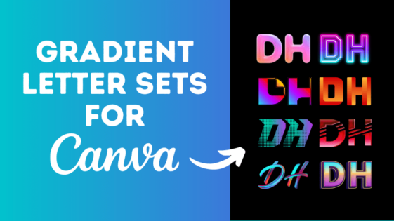 40+ Gradient Letters in Canva: Full sets - Design Hub